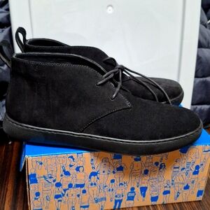 Mens Fitflop Black Suede Desert Boots Sz 9